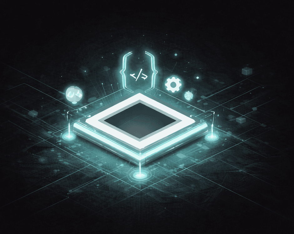 Isometric illustration of custom internal software